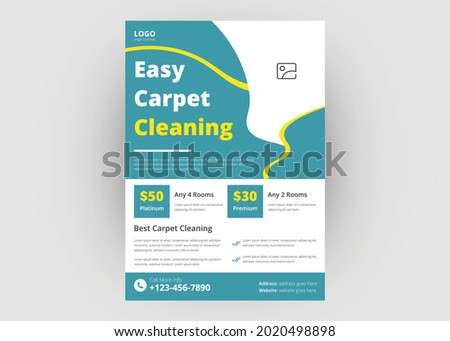 Carpet cleaning service promotion flyer design. cleaning service poster flyer template