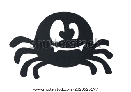 decoration and decor for design, handmade felt craft for halloween holiday isolated on a white background