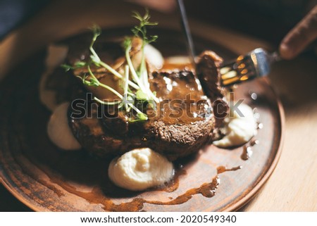 a restaurant menu cuisine eat meal wine kitchen Royalty-Free Stock Photo #2020549340