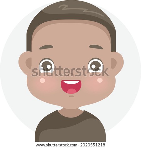happiness little boy face positive emotions of african kid. child expressing happy, cheerful and relaxed