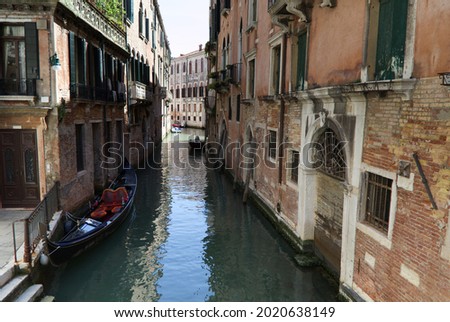One of the many beautiful chanels of Venice, Italy