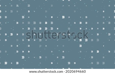 Seamless background pattern of evenly spaced white discussion symbols of different sizes and opacity. Vector illustration on blue grey background with stars