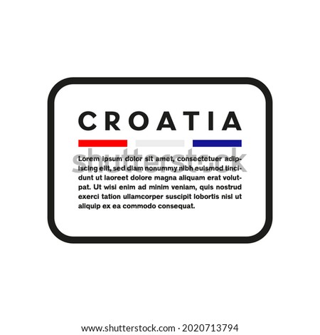 Text box with the flag of Croatia on white background.