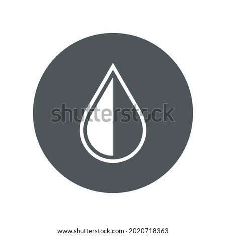 Water drop, droplet. Raindrop icon illustration cut