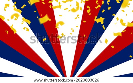 ribbons illustration confetti and ribbons flag Celebration background template typography for greeting card, festive poster etc