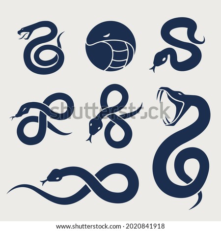 Snake Animal Reptile Wild Logo Icon Symbol