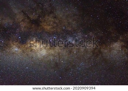 Stars and galaxy outer space sky night universe black starry background of shiny star field
