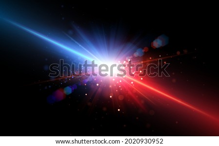 Red and blue forces light rays background