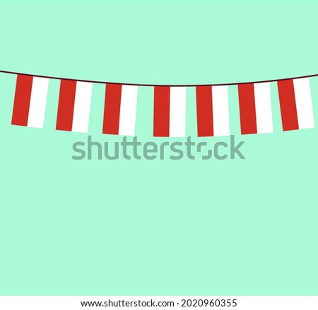 Red and White vector Flags. Indonesia Flags vector. flag ilustration