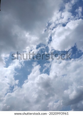 photo of sky and clouds with sun in the morning.