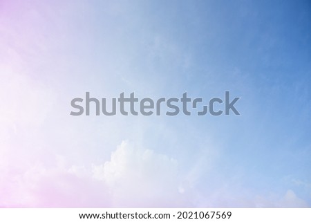 Sky and cloud set with pastel colorful background