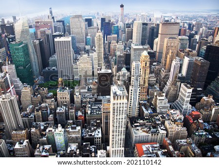 Aerial view of the New York City Skyline
