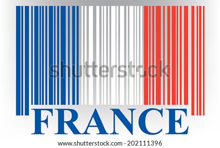 French barcode flag, vector