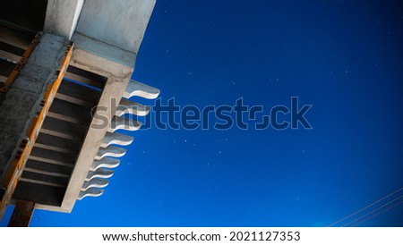 sun louver with the starry night sky