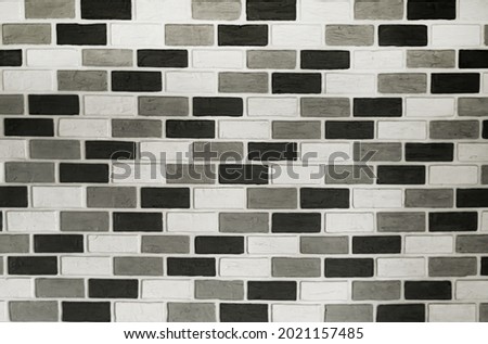 Brick wall. White brick background. White stone texture