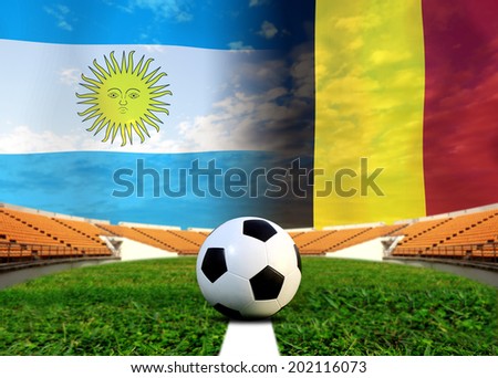 Soccer 2014 ( Football ) Argentine and Belgium 
