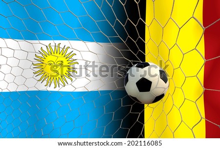 Soccer 2014 ( Football ) Argentine and Belgium 