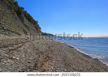 rocky slope by the sea