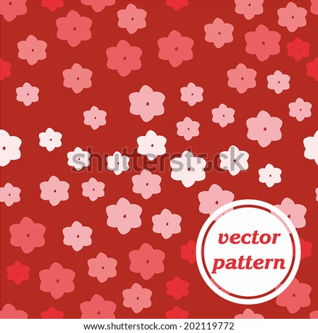 spring red flowers pattern