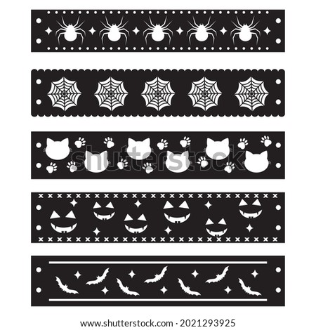 Bracelet black template for the Halloween holiday, vector illustration