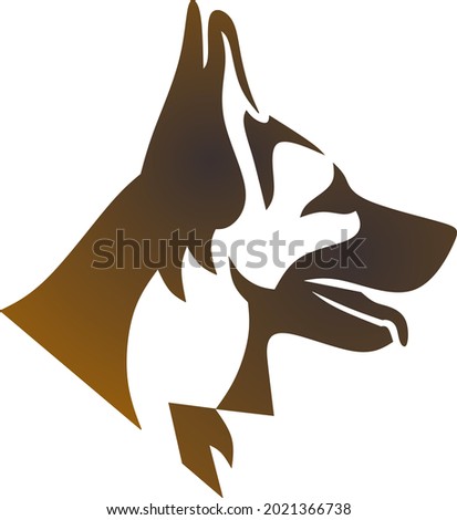 simple brown dog logo design