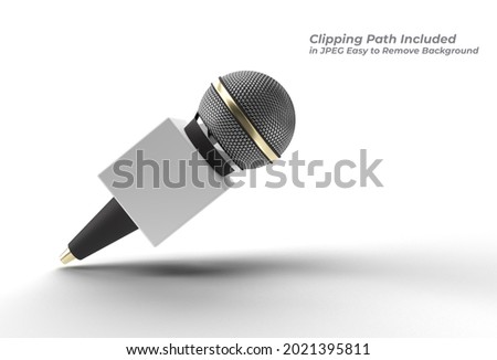 Journalism concept Live news Pen Tool Created Clipping Path Included in JPEG Easy to Composite.