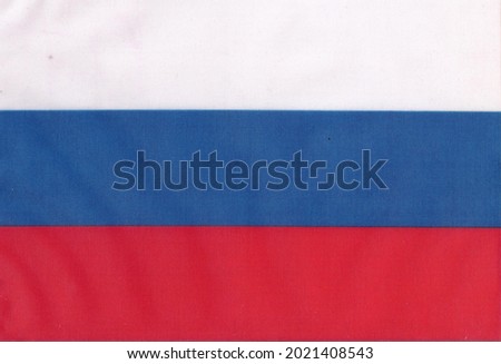 Russian national flag close up