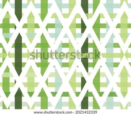 Green tone illustration Native pattern Diamond square Grid pattern