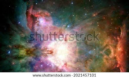 Astronomical scientific background, nebula and stars in deep space. Elements of this image furnished by NASA
