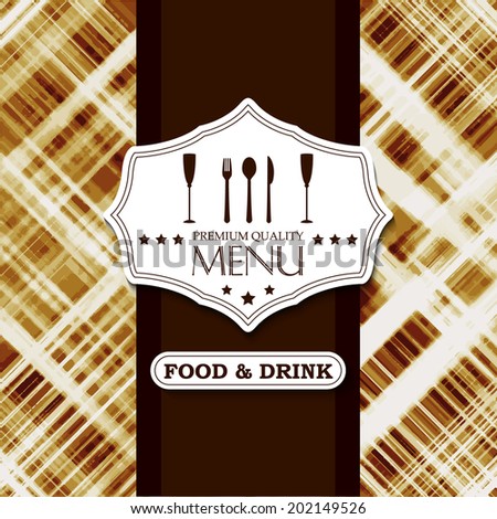 Restaurant menu design / Menu design with spoon, fork, knife and wineglass 