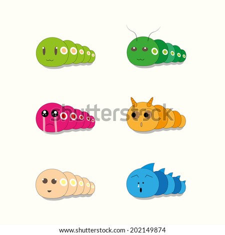 caterpillar Vector set