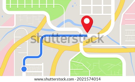 city map for any kind of digital info graphics and print publication. gps map.EPS10 separate layers. Royalty-Free Stock Photo #2021574014