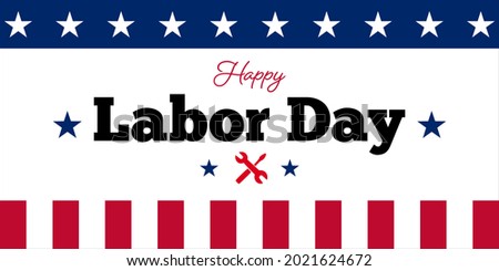 Happy USA Labor Day background illustration. Vector EPS10. 