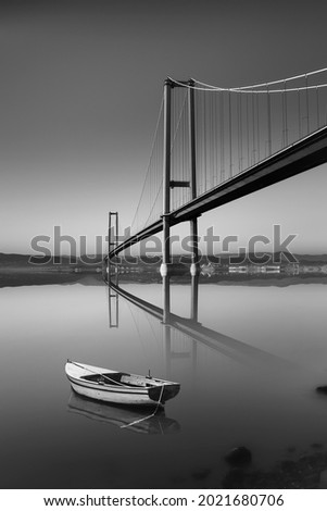 Black and White, Fine Art, Black and white long exposure landscape photography. The great highway bridge connecting the continents.