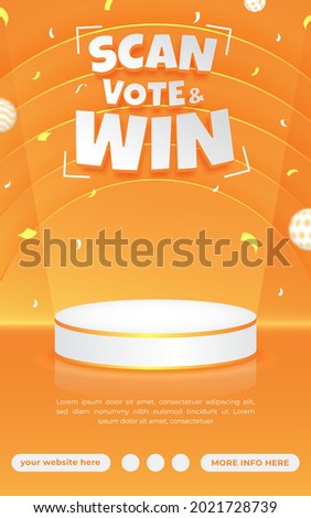 Prize poster invitation contest template Royalty-Free Stock Photo #2021728739