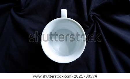 
empty white cup for coffee, tea