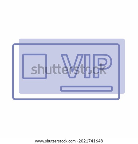Vector Graphic of VIP Card - Twins Style - simple illustration. Editable stroke. Design template vector.outline style design.Vector graphic illustration