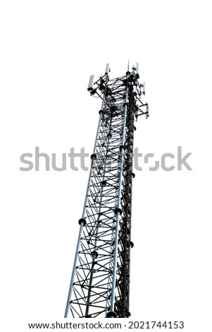 Cell towers located high in the open area.