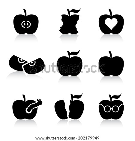 apples - silhouette