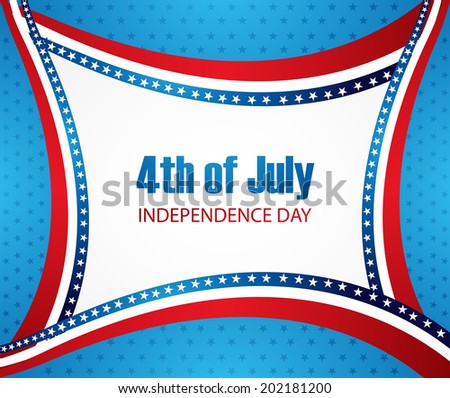 American independence day 4th of july fantastic wave background illustration