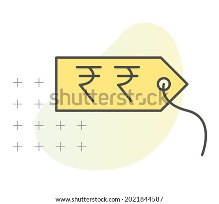 Price Tag with Indian Rupee - Icon as EPS 10 File