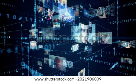 Digital contents concept. Social networking service. Streaming video. NFT. Non-fungible token. Royalty-Free Stock Photo #2021906009