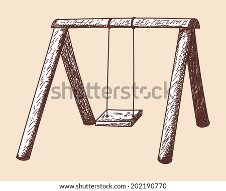 Swing sketch. EPS 10 vector illustration without transparency. 