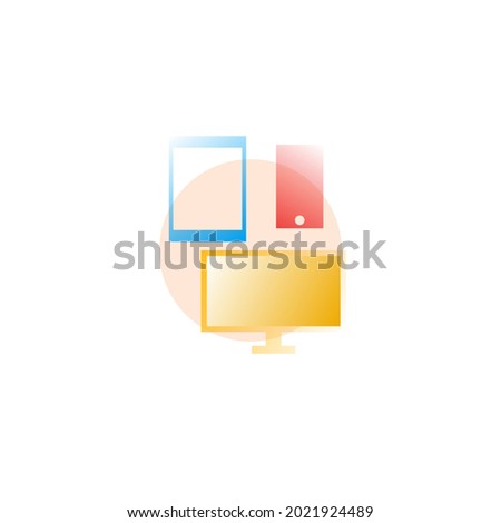 Devices. Vector icon in gradient style