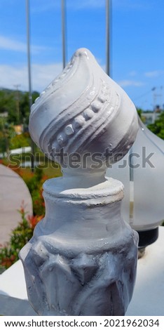 Padang, West Sumatra Indonesia : August 8, 2021, fence in a mosque on a white background