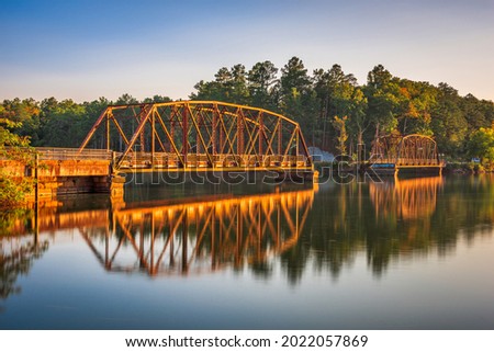 Highway 123 Fishing Pier in Westminster, South Carolina, USA. Royalty-Free Stock Photo #2022057869