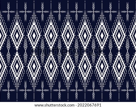 Thai geometric fabric pattern.Wallpaper, Abstract background,Tablecloths, Clothes, Shirts, Dresses, Bedding, Blankets and other textile