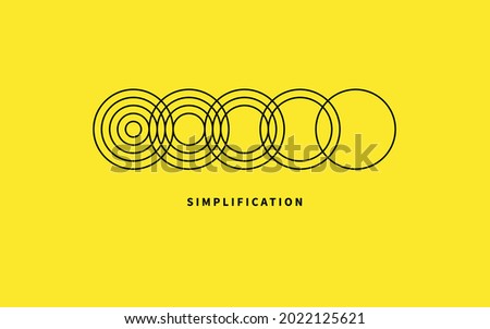 Simplification concept. Simplicity icon. Philosophical abstract metaphor. Royalty-Free Stock Photo #2022125621