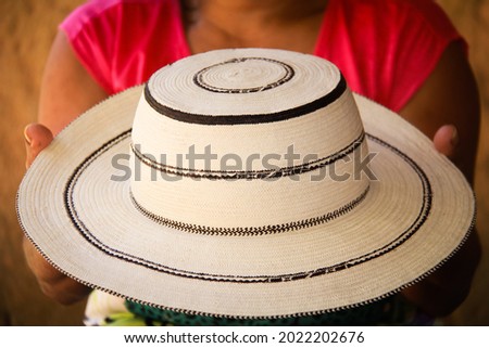 The pintao hat is a typical and traditional accessory of Panama. Royalty-Free Stock Photo #2022202676