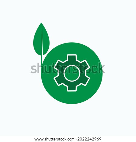 Green Technology Icon. Environment Management Element Symbol  - Vector.